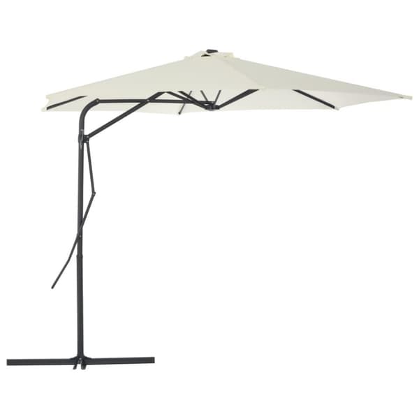 vidaXL Aurinkovarjo terästanko 300 cm hiekka