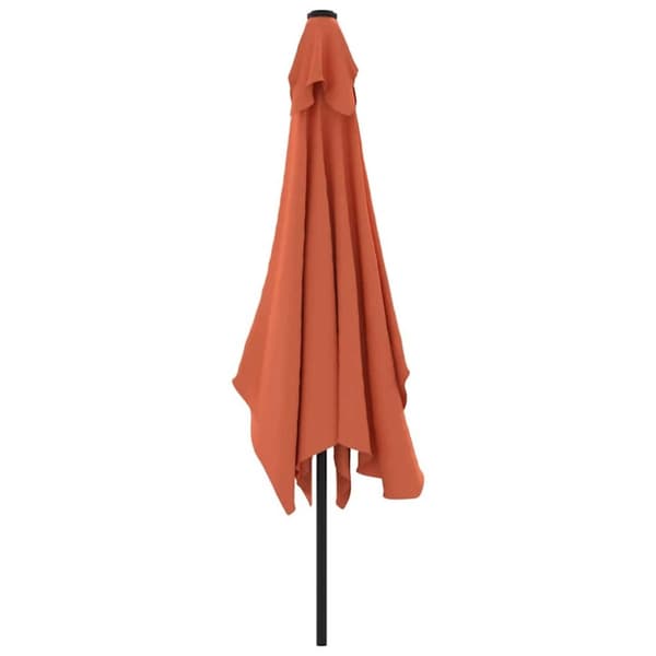 vidaXL udendørs parasol med metalstang 300 x 200 cm terracottafarvet