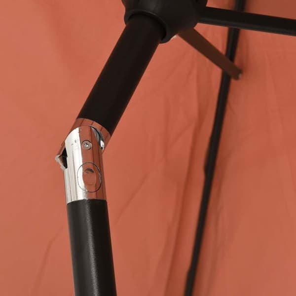 vidaXL udendørs parasol med metalstang 300 x 200 cm terracottafarvet