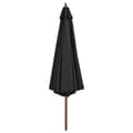 Miniatyrbillede 2 af 4: vidaXL udendørs parasol med træstang 350 cm antracitgrå