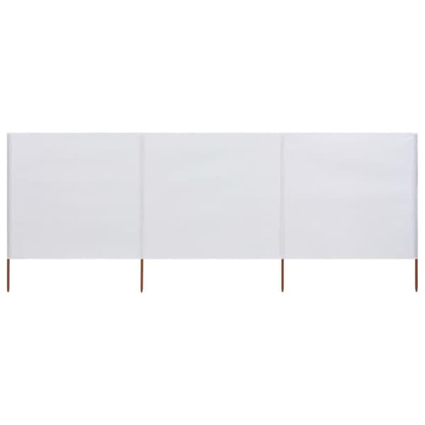 vidaXL Tuulensuojakangas 3 paneelilla 400 x 120 cm valkoinen