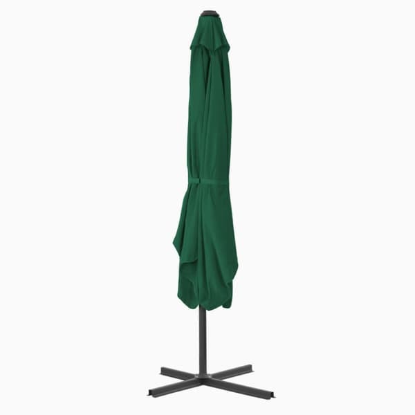 vidaXL Aurinkovarjo terästanko 250x250 cm vihreä