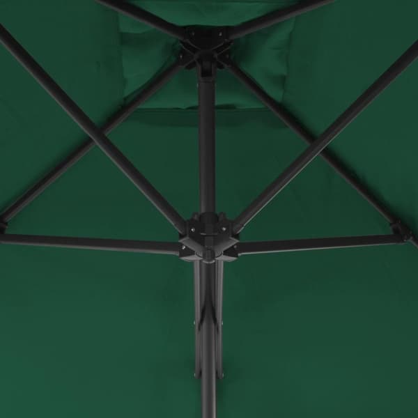vidaXL Aurinkovarjo terästanko 250x250 cm vihreä
