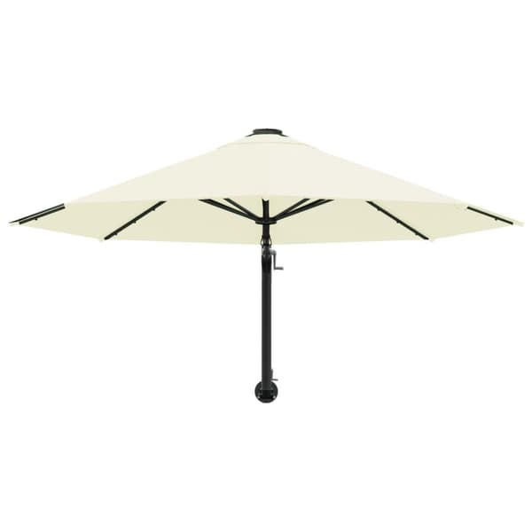 vidaXL Veggmontert parasoll med stålstang 300 cm sand