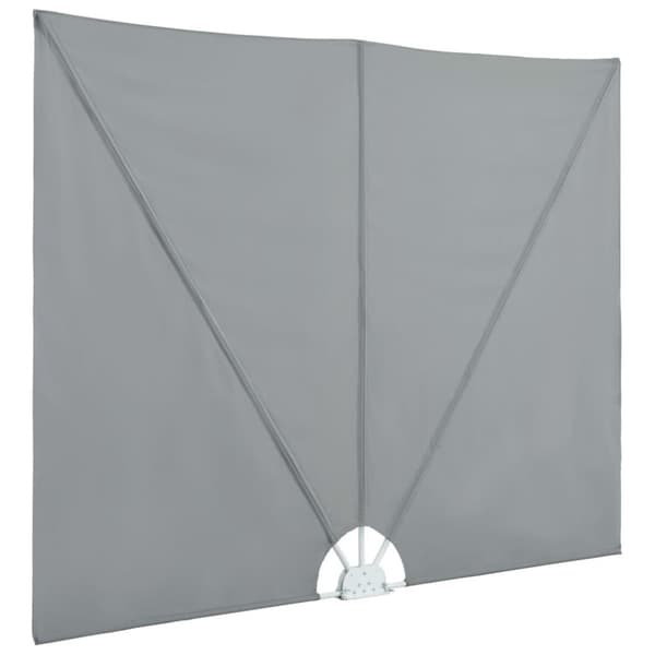 vidaXL Sammenleggbar sidemarkise for terrasse grå 240x160 cm