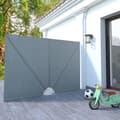 Miniatyrbilde 10 av 10: vidaXL Sammenleggbar sidemarkise for terrasse grå 240x160 cm