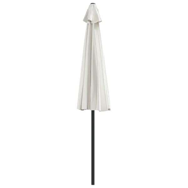 vidaXL Balkongparasoll med aluminiumstolpe sand 270x144 cm halvrunt