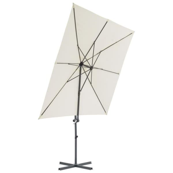 vidaXL Frihängande parasoll med stålstång sand 250x250 cm