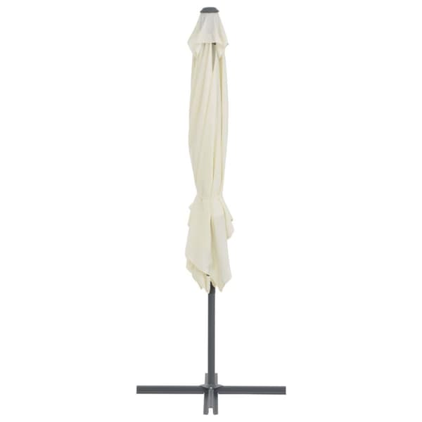 vidaXL Frihängande parasoll med stålstång sand 250x250 cm