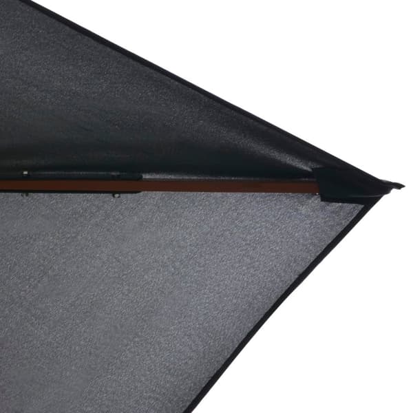 vidaXL Trädgårdsparasoll med trästång 200x300 cm antracit