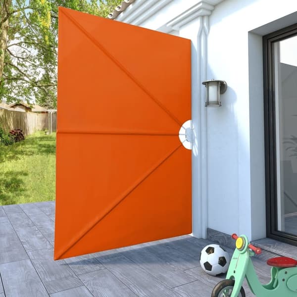 vidaXL Sammenleggbar sidemarkise for terrasse terrakotta 240x160 cm