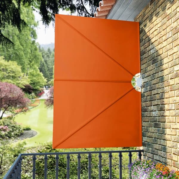 vidaXL Sammenleggbar sidemarkise for terrasse terrakotta 240x160 cm