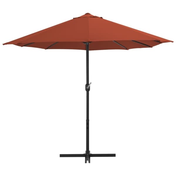 vidaXL Parasoll med aluminiumsstang 460x270 cm terrakotta