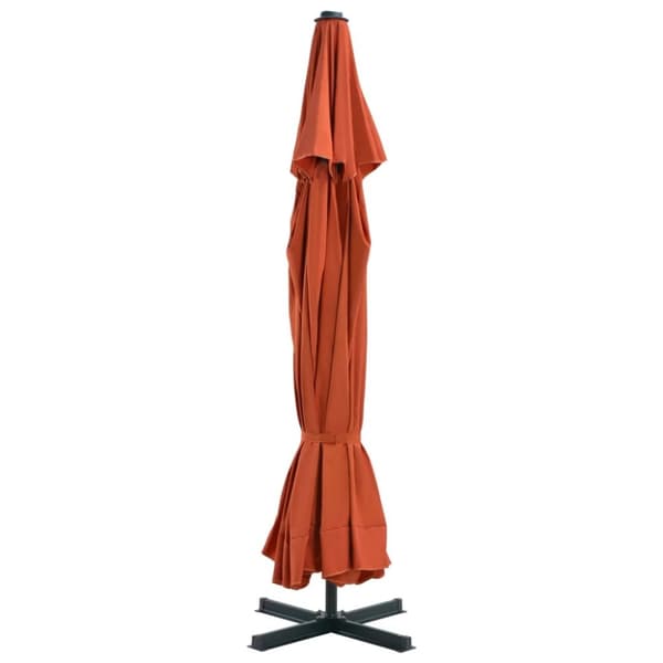 vidaXL Parasoll med aluminiumsstang 500 cm terrakotta