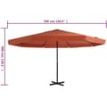 Miniatyrbilde 7 av 7: vidaXL Parasoll med aluminiumsstang 500 cm terrakotta