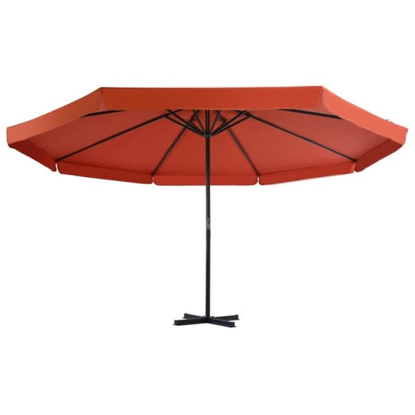 vidaXL Parasoll med aluminiumsstang 500 cm terrakotta