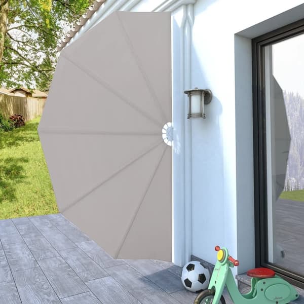 vidaXL Sidomarkis för terrass gräddvit 160 cm