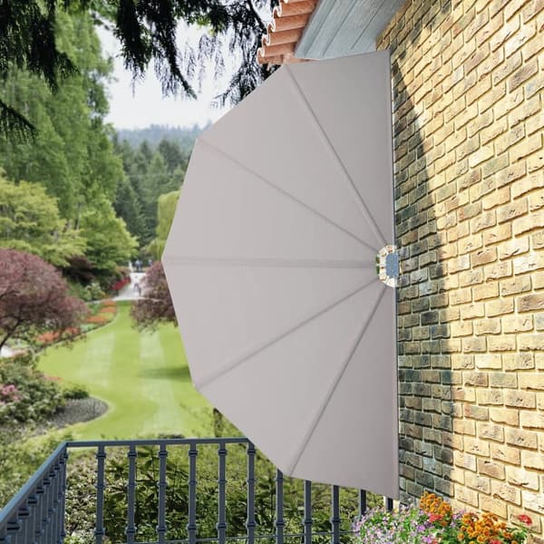 vidaXL Sidomarkis för terrass gräddvit 160 cm