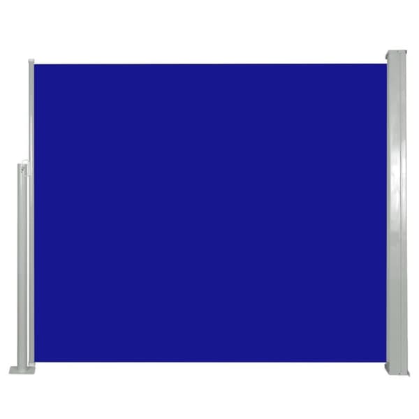 vidaXL Infällbar sidomarkis 120 x 300 cm blå