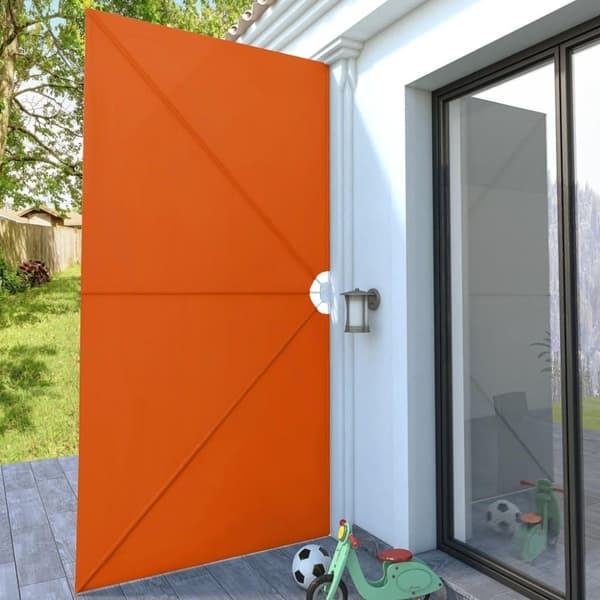 vidaXL Sammenleggbar sidemarkise for terrasse terrakotta 400x200 cm