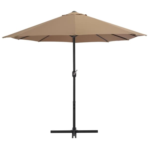 vidaXL Parasol med aluminiumsstang 460x270 cm gråbrun