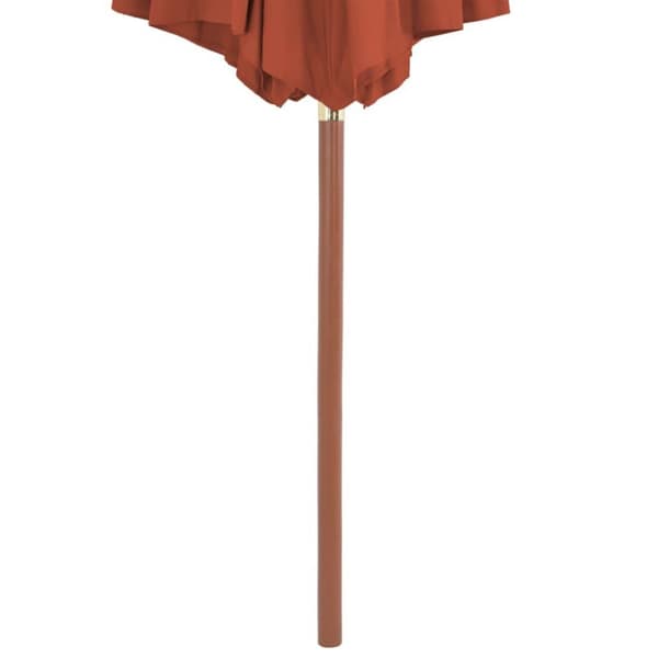 vidaXL Parasoll med trestang 300 cm terrakotta