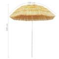 Miniatyrbilde 5 av 5: vidaXL Strandparasoll naturell 180 cm Hawaii-stil