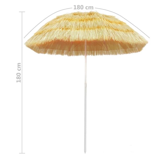 vidaXL Strandparasoll naturell 180 cm Hawaii-stil