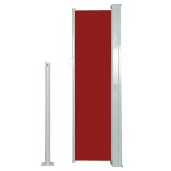 vidaXL Uttrekkbar sidemarkise 120 x 300 cm rød