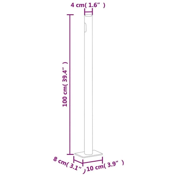 vidaXL Uttrekkbar sidemarkise 160 x 500 cm kremhvit