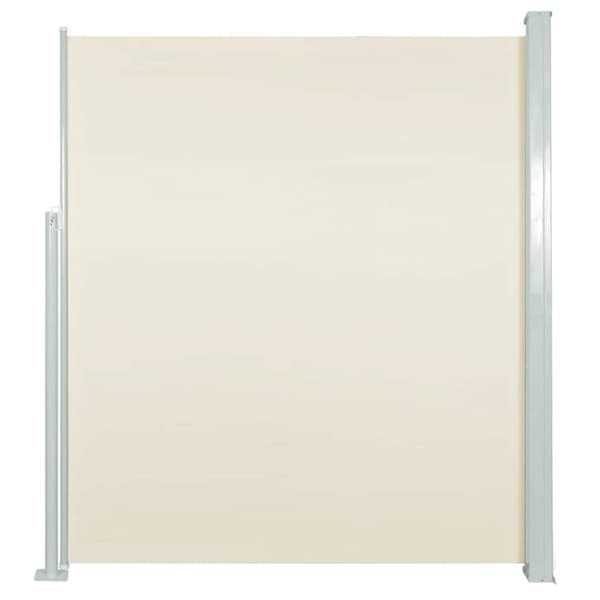 vidaXL Uttrekkbar sidemarkise 160 x 500 cm kremhvit