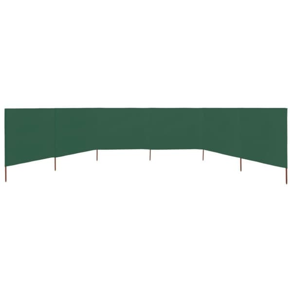 vidaXL Vindskjerm 6 paneler stoff 800x80 cm grønn