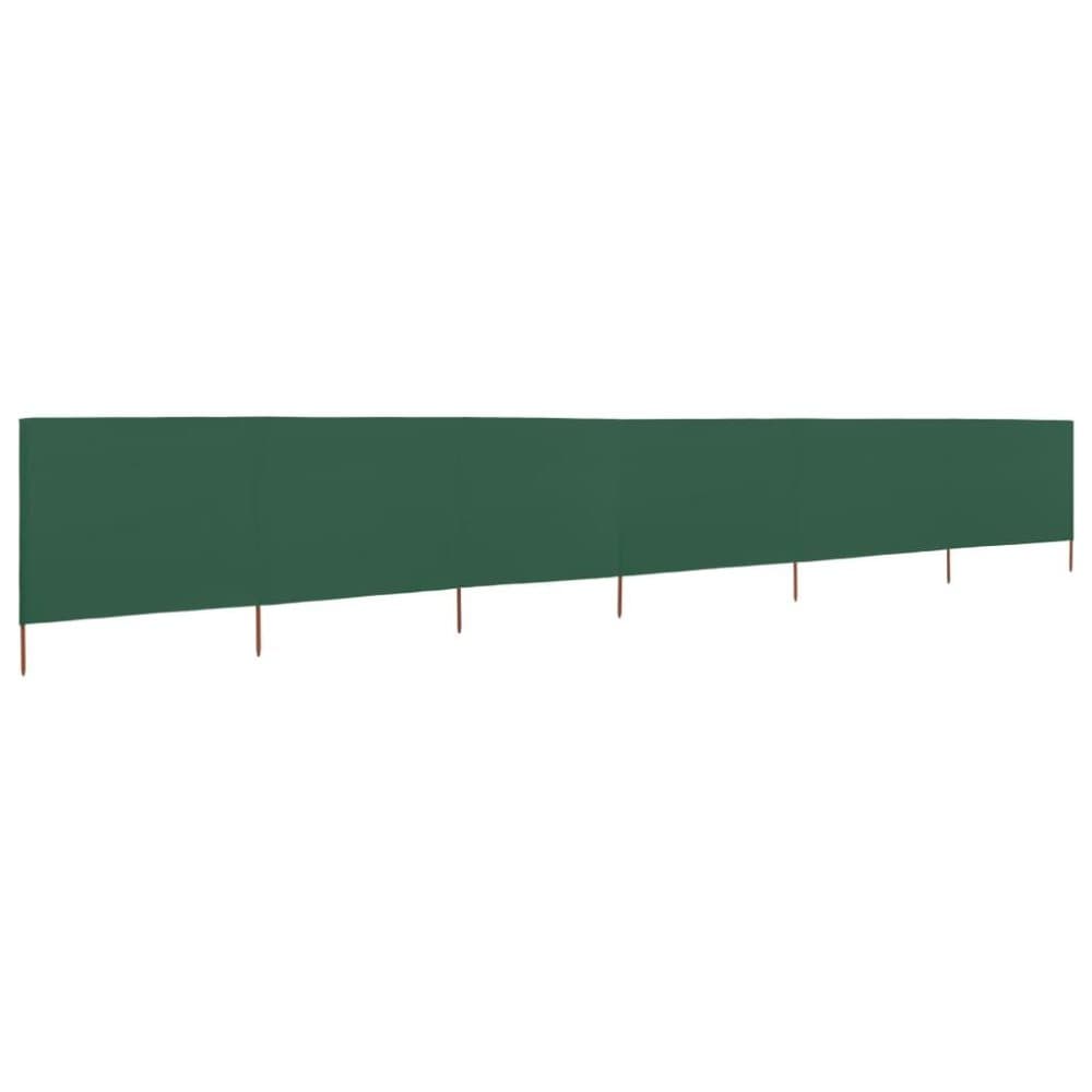 vidaXL Vindskydd 6 paneler tyg 800x80 cm grön