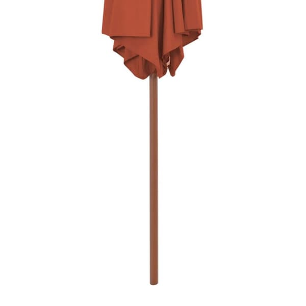 vidaXL Parasoll med trestang 270 cm terrakotta
