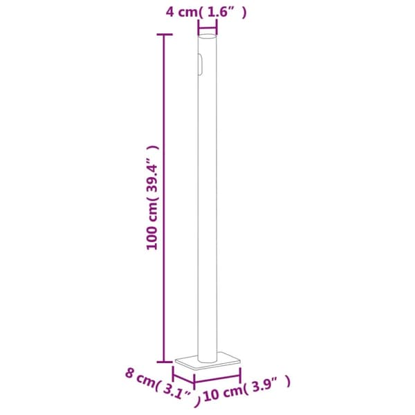 vidaXL Uttrekkbar sidemarkise 160 x 500 cm grå