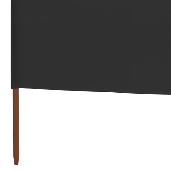 vidaXL Vindskjermer 3 paneler stoff 400x120 cm antrasitt