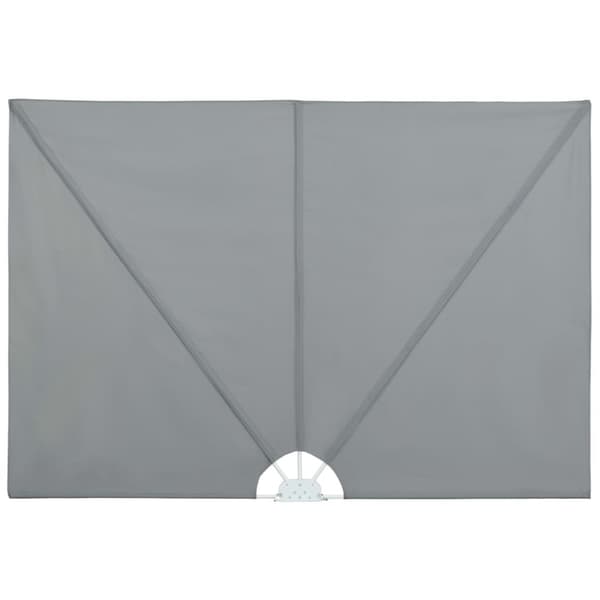 vidaXL Sammenleggbar sidemarkise for terrasse grå 400x200 cm