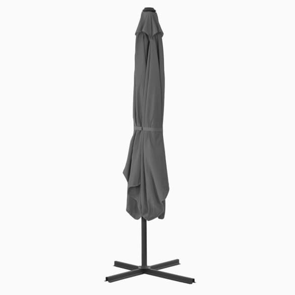 vidaXL Parasoll med stålstang 250x250 cm antrasitt