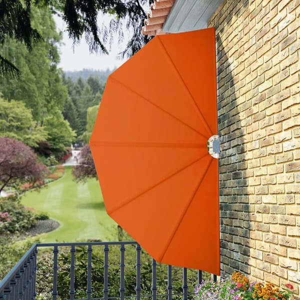 vidaXL Sidomarkis för terrass terrakotta 160 cm