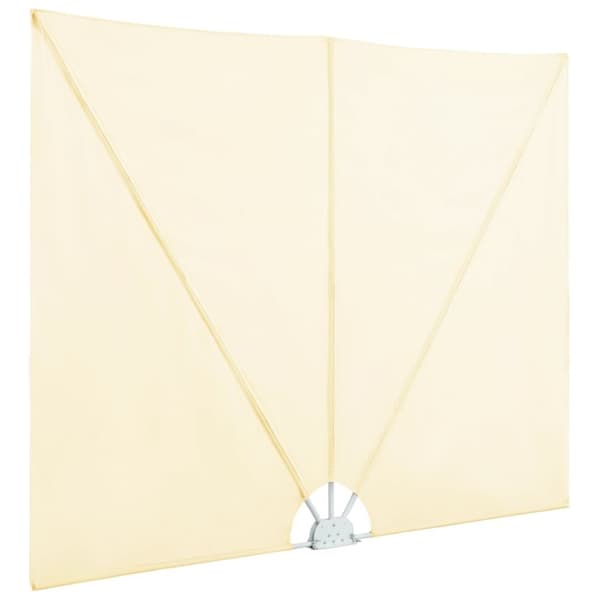 vidaXL Sammenleggbar sidemarkise for terrasse krem 240x160 cm