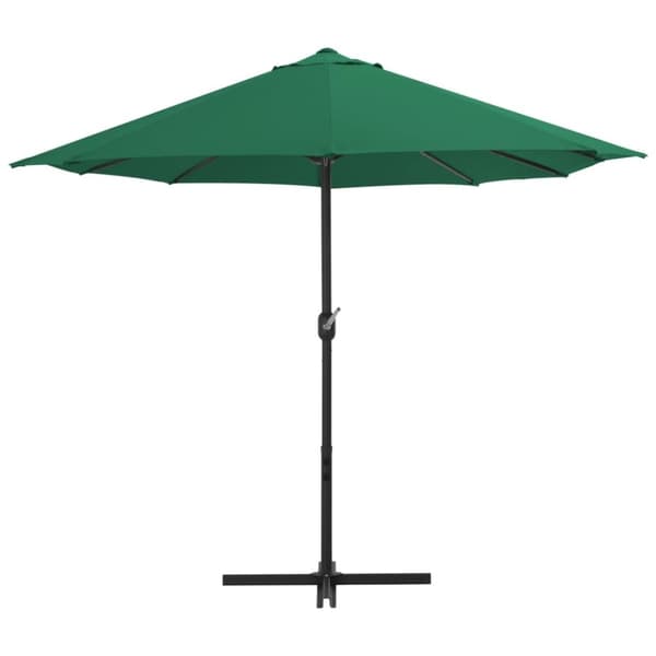vidaXL Parasoll med aluminiumsstang 460x270 cm grønn