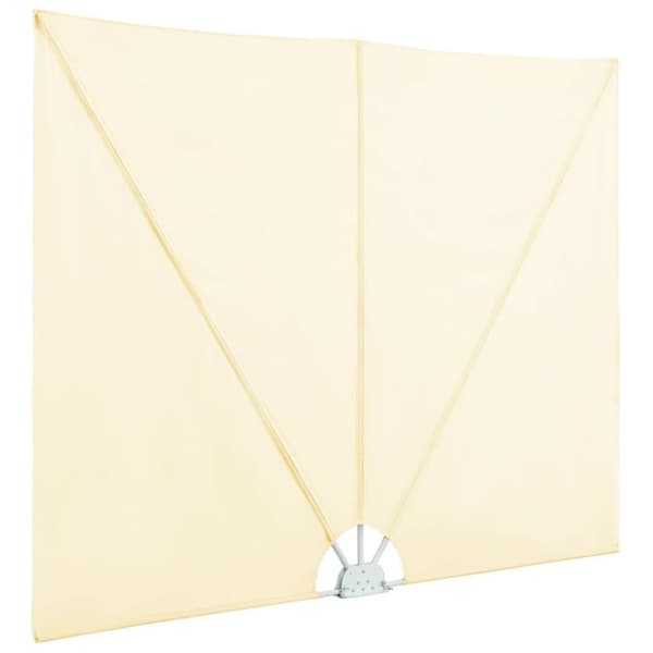 vidaXL Sammenleggbar sidemarkise for terrasse krem 300x150 cm