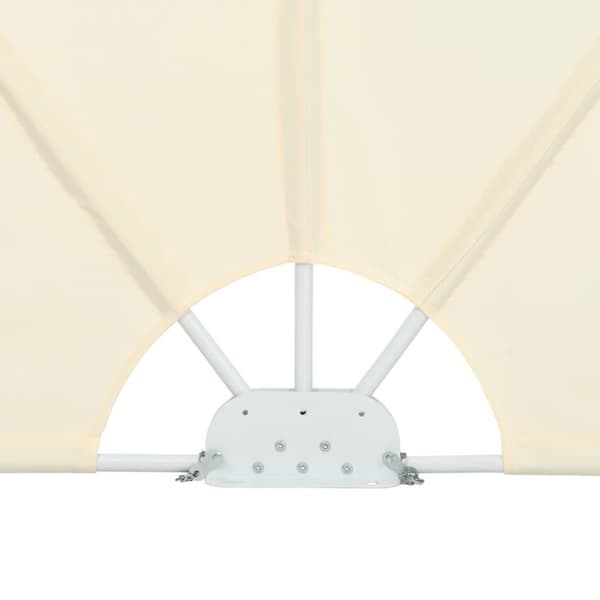 vidaXL Sammenleggbar sidemarkise for terrasse krem 300x150 cm