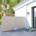 Miniatyrbilde 10 av 10: vidaXL Sammenleggbar sidemarkise for terrasse krem 300x150 cm