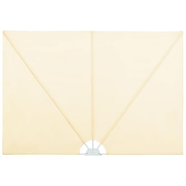 vidaXL Sammenleggbar sidemarkise for terrasse krem 300x150 cm