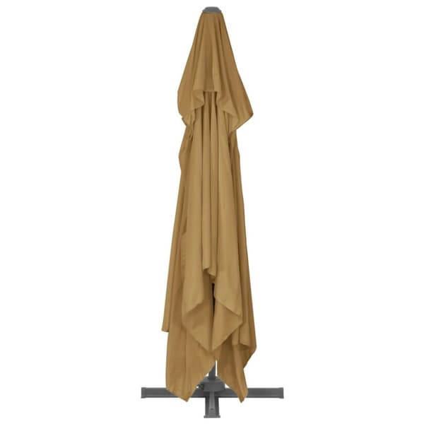 vidaXL Frihängande parasoll med aluminiumstång taupe 400x300 cm