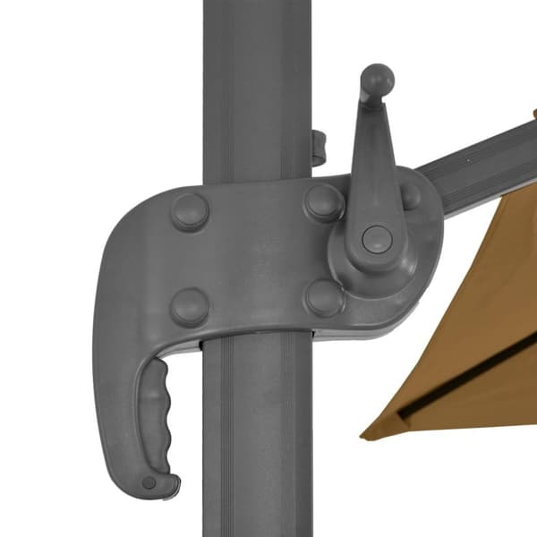 vidaXL Frihängande parasoll med aluminiumstång taupe 400x300 cm