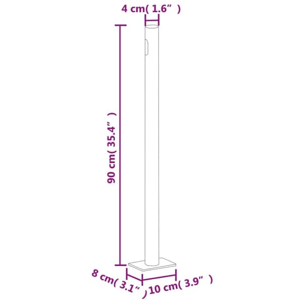 vidaXL Uttrekkbar sidemarkise 140 x 300 cm rød