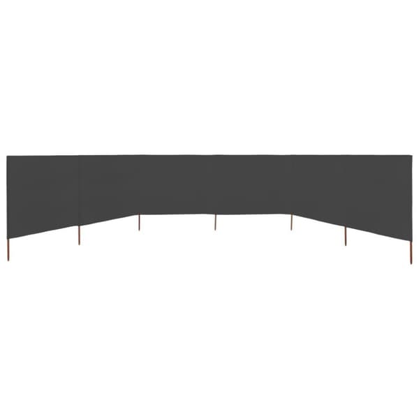 vidaXL Vindskjerm 6 paneler stoff 800x80 cm grå