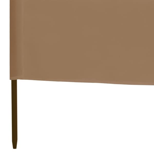 vidaXL Vindskjermer 3 paneler stoff 400x120 cm gråbrun